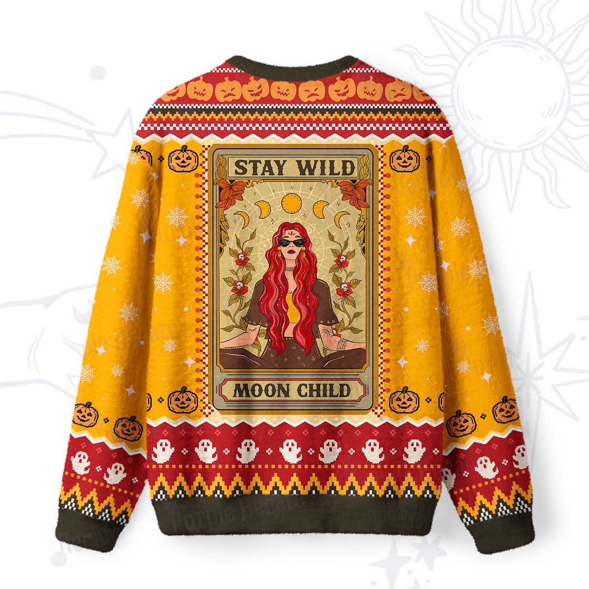 Purplehecate The Stay Wild Moon Child Ugly Halloween Sweatshirts