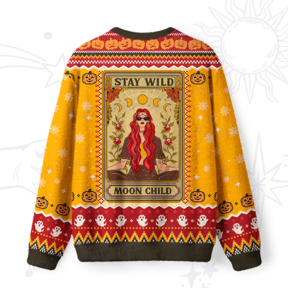 Purplehecate The Stay Wild Moon Child Ugly Halloween Sweatshirts