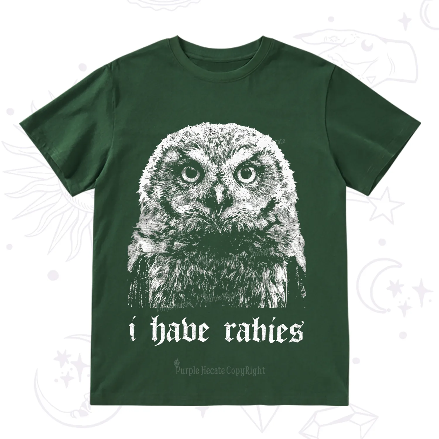 Purplehecate I Have Rabies Owl T-Shirt