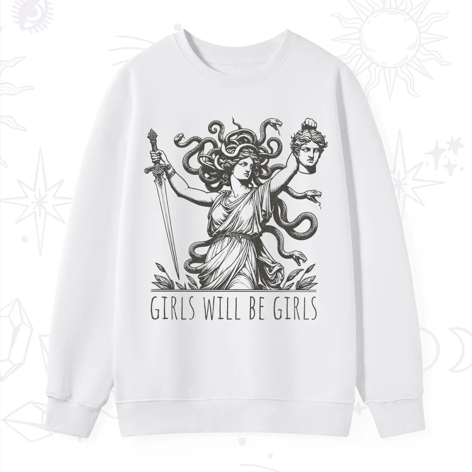 Purplehecate Girls Will Be Girls Medusa Sweatshirt