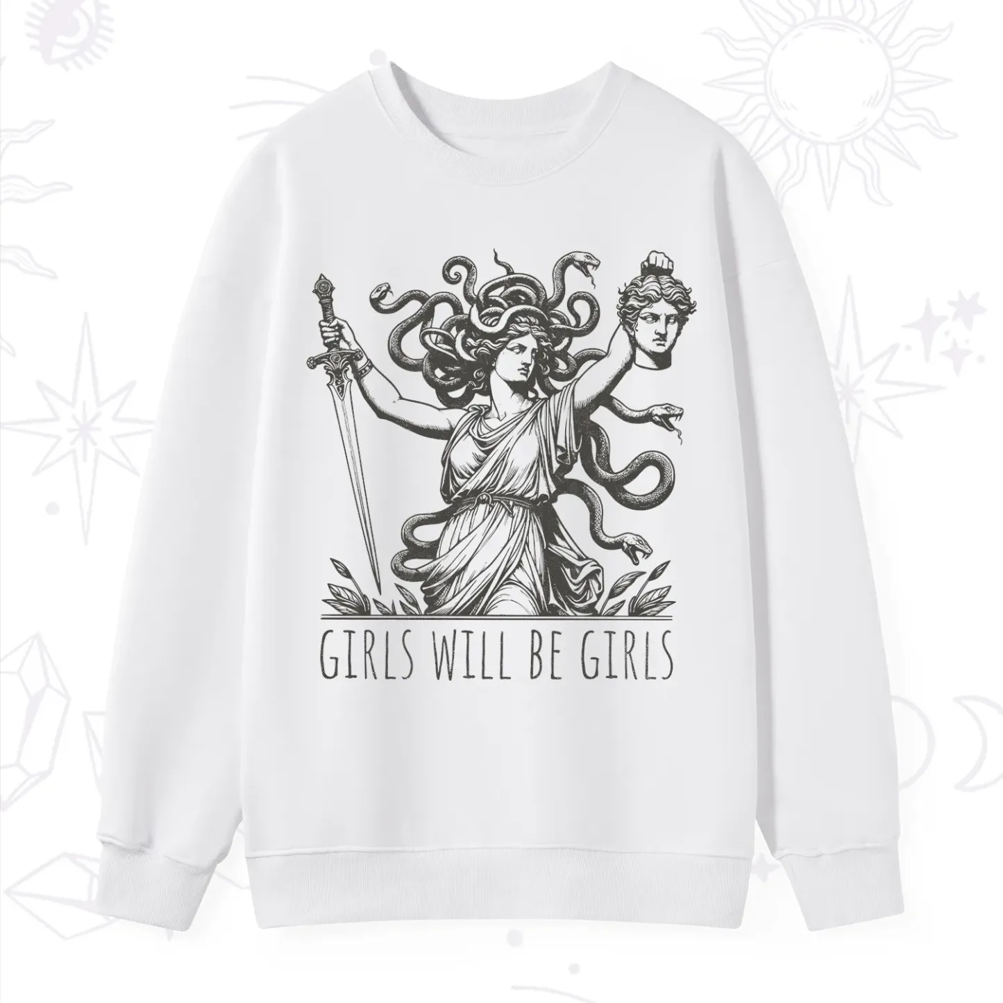 Purplehecate Girls Will Be Girls Medusa Sweatshirt