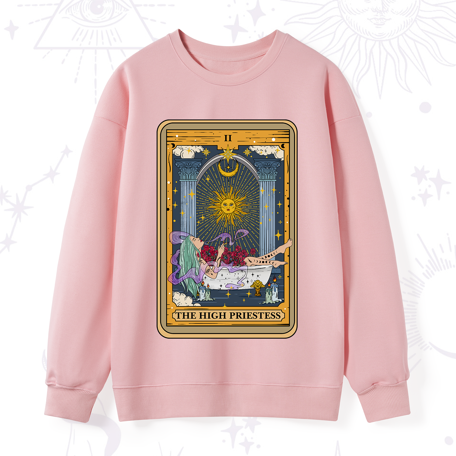Purplehecate The High Priestess Tarot Card Sweatshirt