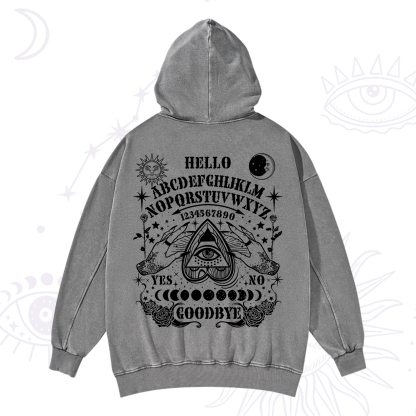 Purplehecate Hello Goodbye Washed Hoodie