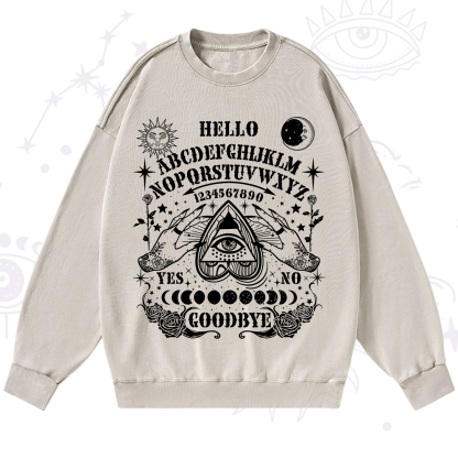 Purplehecate Hello Goodbye Washed Sweatshirt