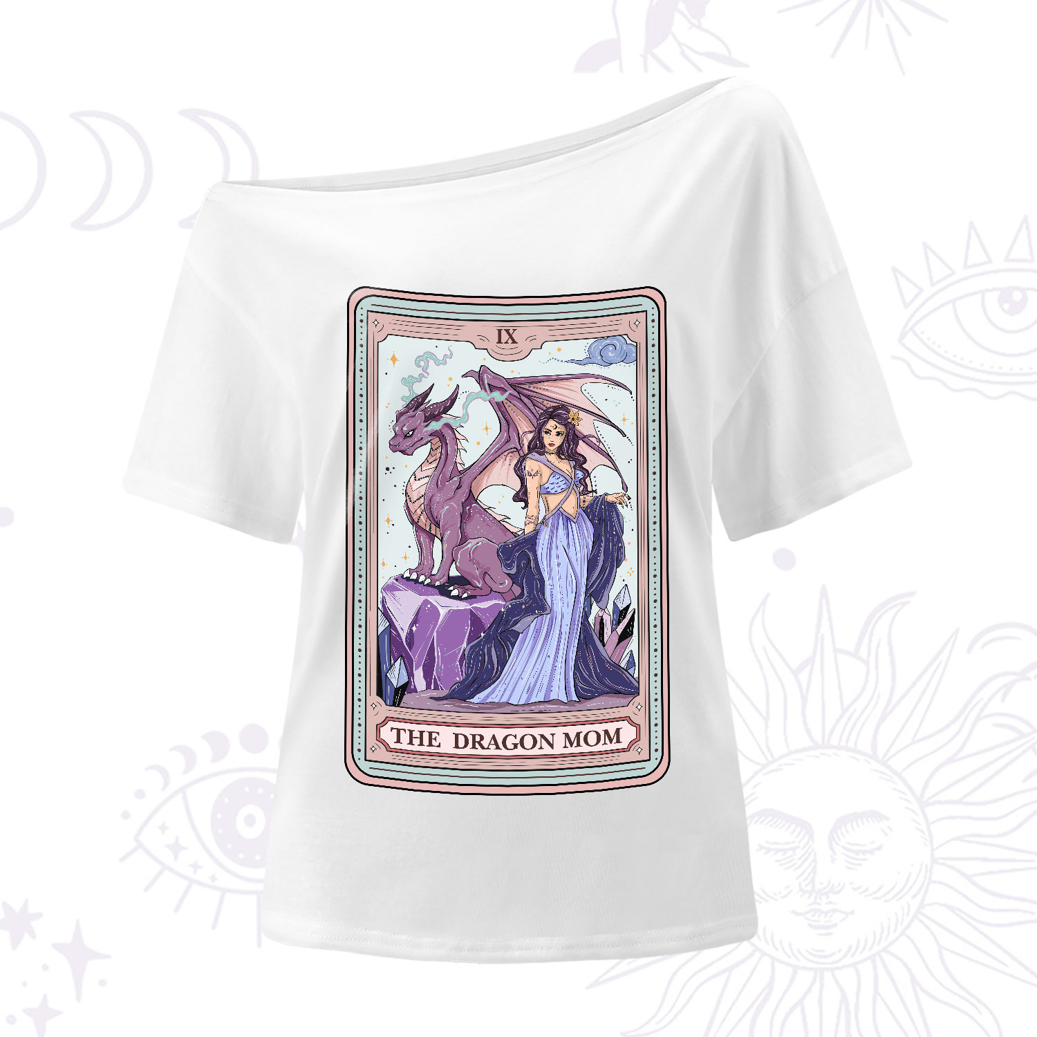 Purplehecate The Dragon Tarot One-Shoulder T-Shirt