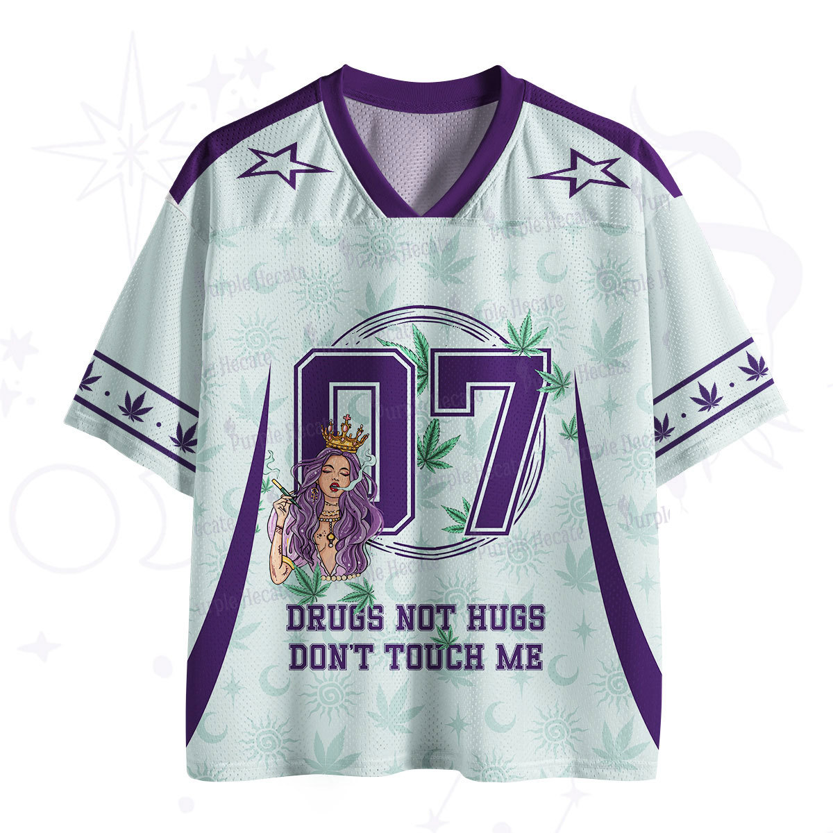 Purplehecate Drugs Not Hugs Mesh Jersey