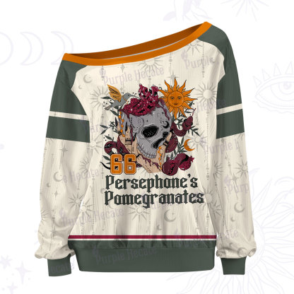 Purplehecate Persephone's Pomegranates Off The Shoulder Graphic Jersey