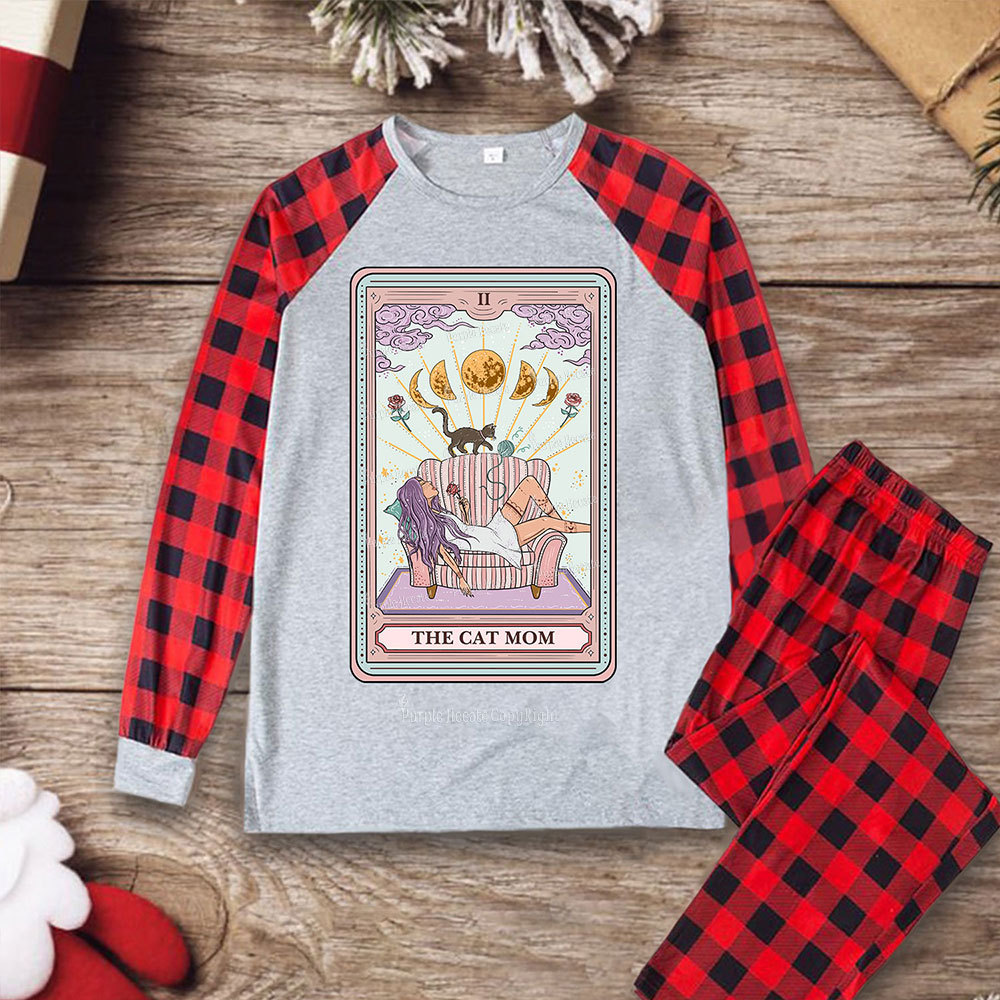 Purplehecate The Cat Mom Tarot Christmas Pajamas