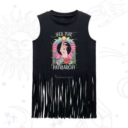 Purplehecate Hex The Patriarchy Fringe Tank Top