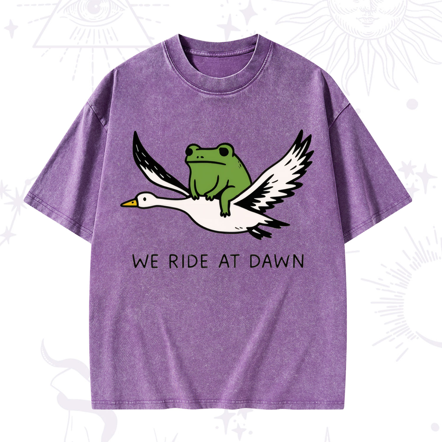 Purplehecate We Ride at Dawn Washed T-Shirt