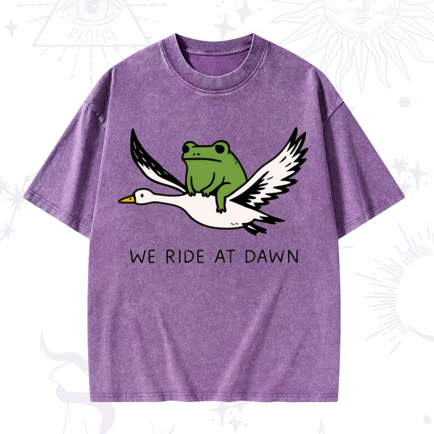 Purplehecate We Ride at Dawn Washed T-Shirt