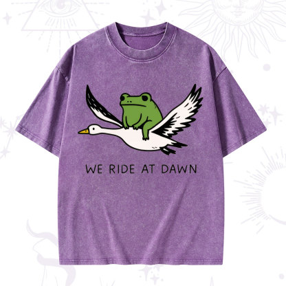 Purplehecate We Ride at Dawn Washed T-Shirt