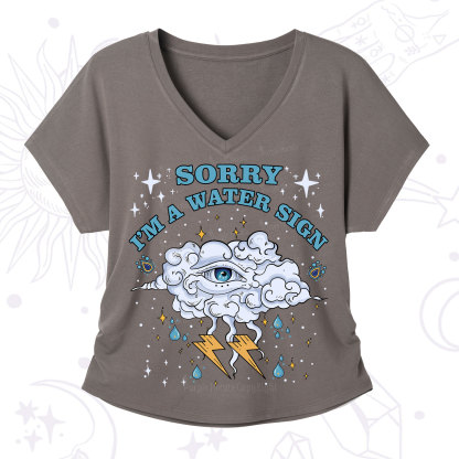 Purplehecate Sorry I'm A Water Sign V-Neck T-Shirt