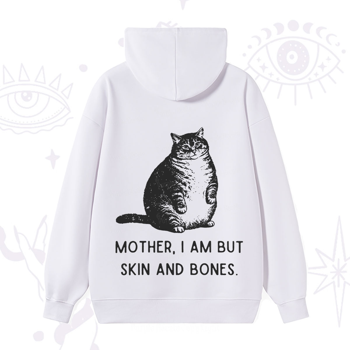 Purplehecate Cat Mother I Am But Skin And Bones Hoodie