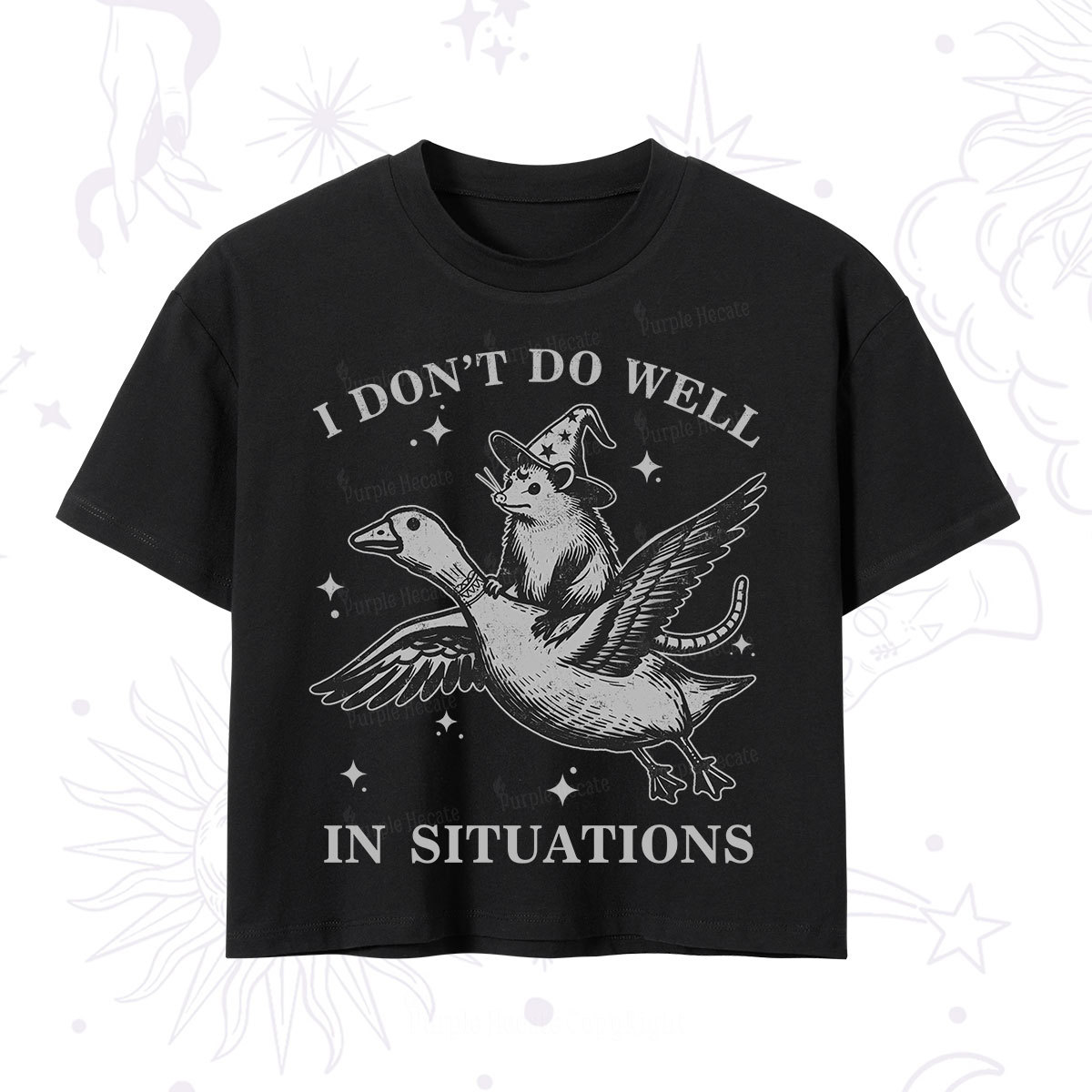 Purplehecate I Don't Do Well In Situations Crop T-Shirt