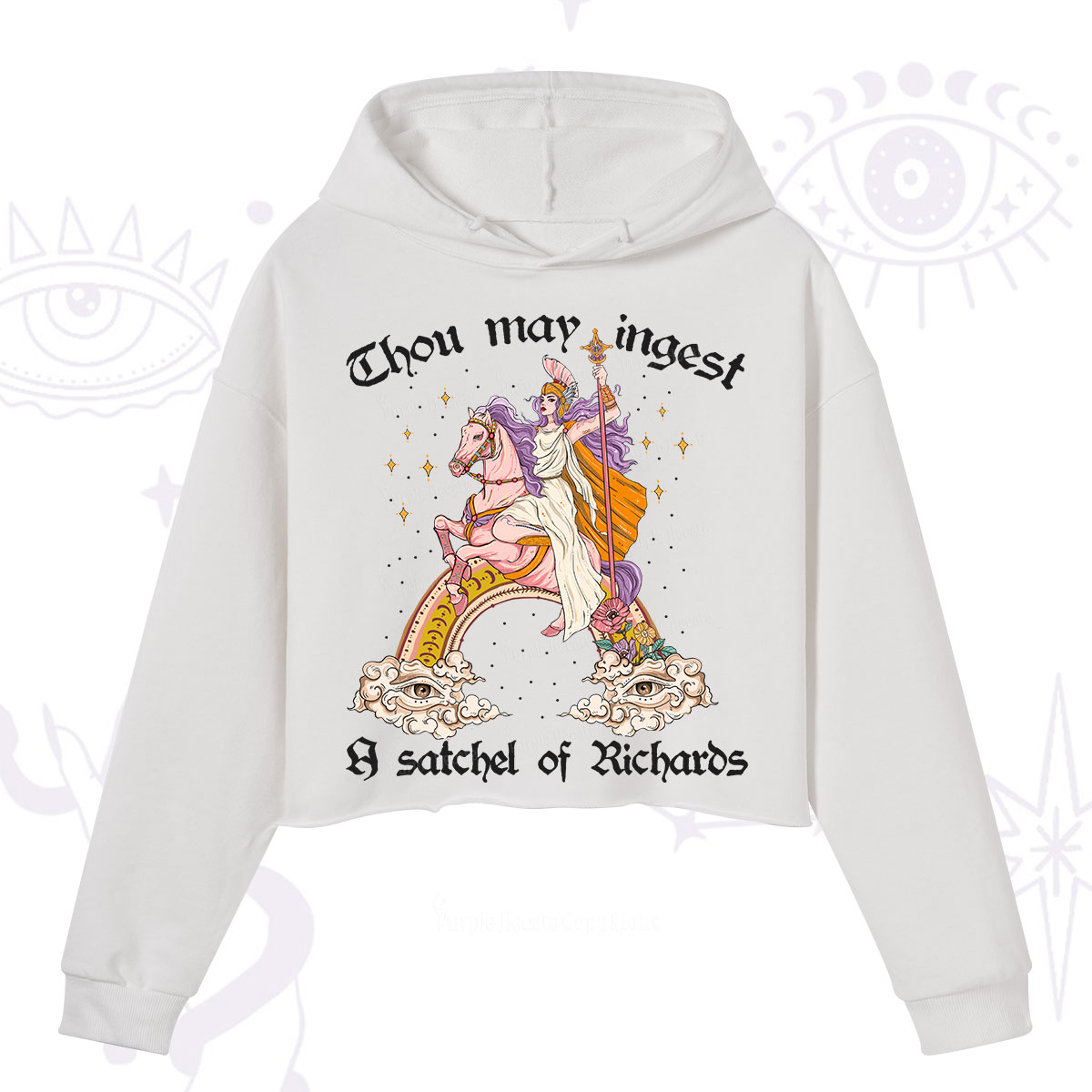 Purplehecate Thou may ingest a satchel of Richards Crop Hoodie
