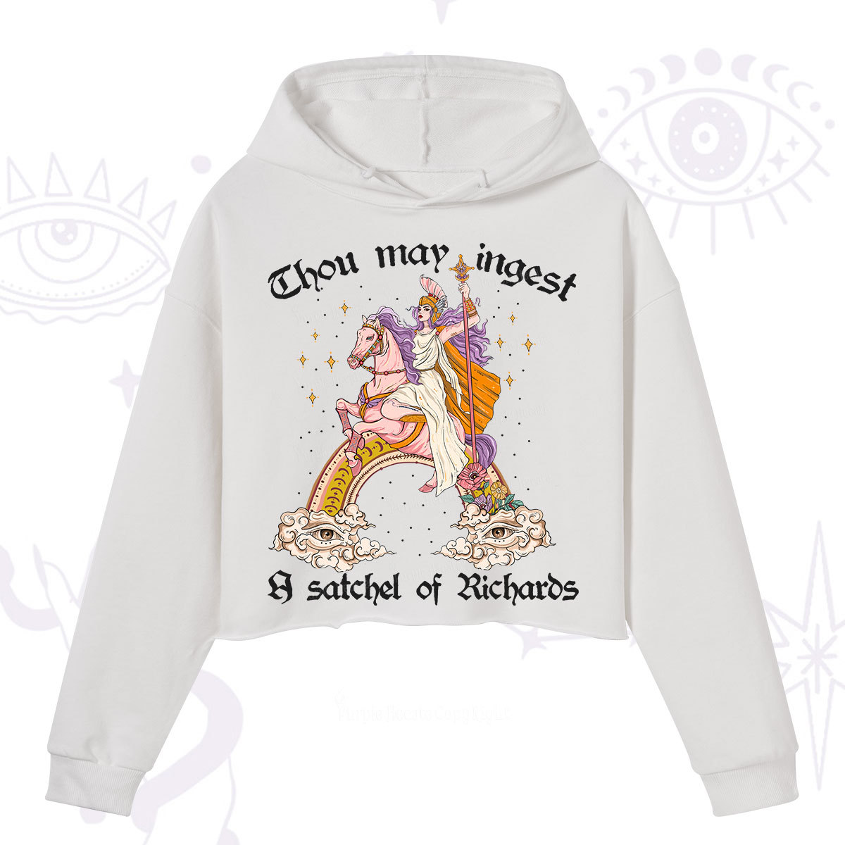 Purplehecate Thou may ingest a satchel of Richards Crop Hoodie