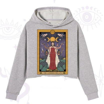 Purplehecate The Goddess Hecate Tarot Crop Hoodie