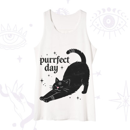 Purplehecate Purrfect Day Black Cat Tank
