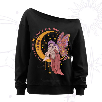 Purplehecate Look For The Stars Off The Shoulder Sweatshirt
