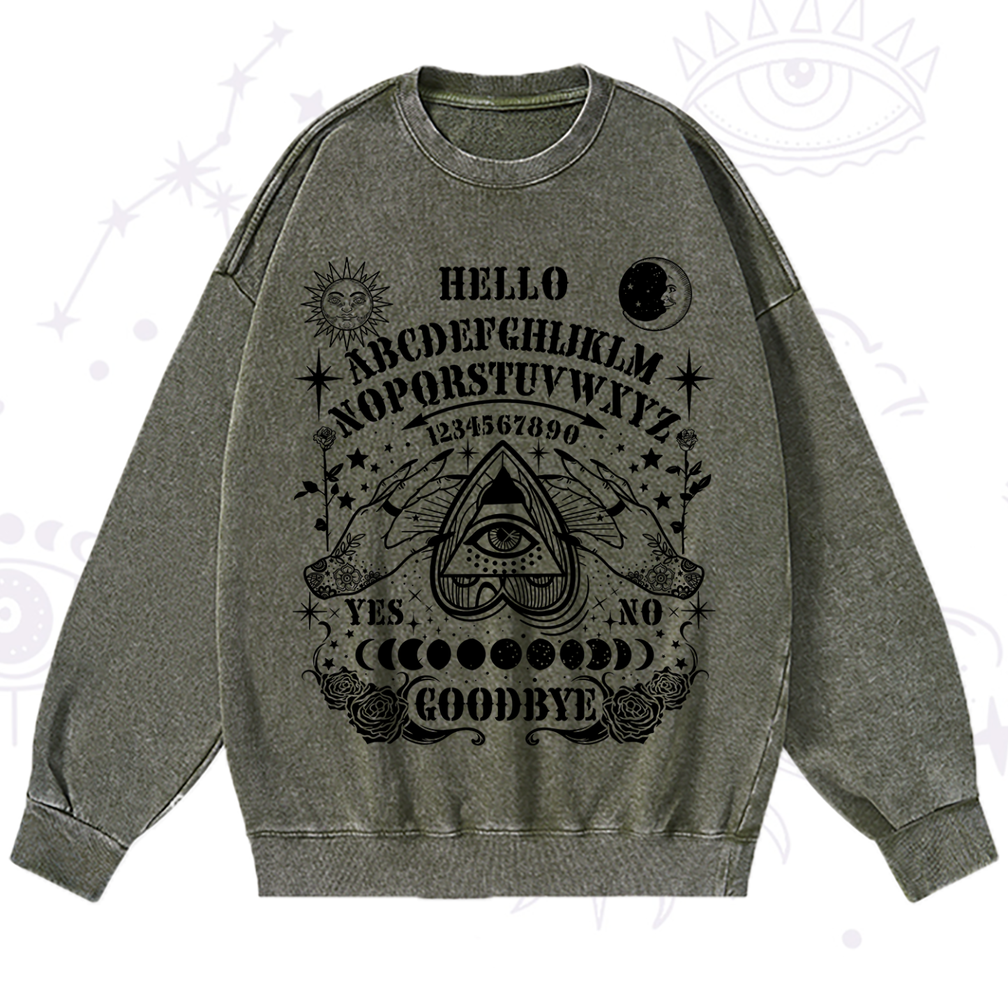 Purplehecate Hello Goodbye Washed Sweatshirt