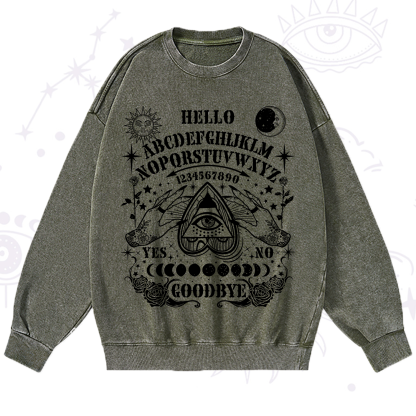 Purplehecate Hello Goodbye Washed Sweatshirt