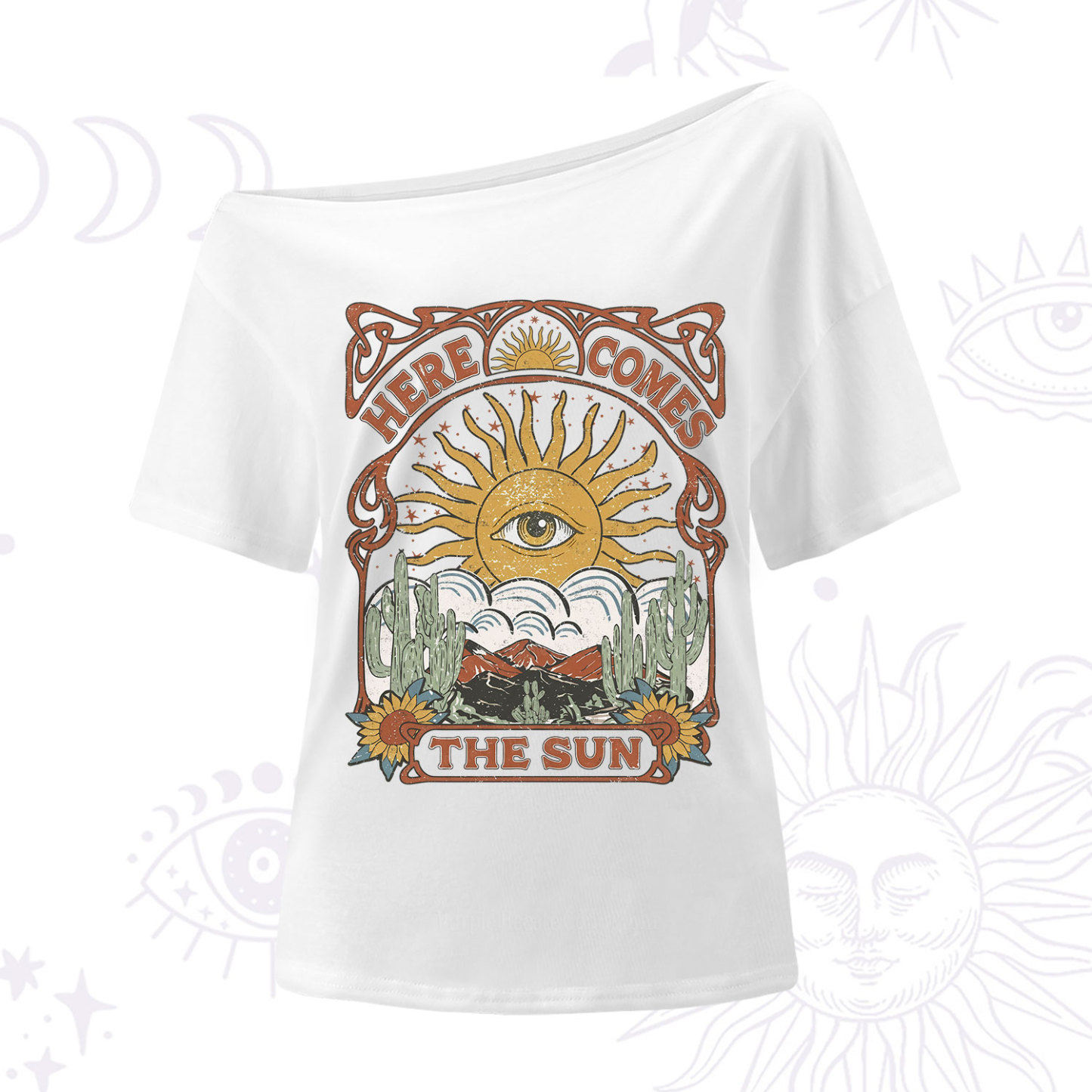Purplehecate Here Comes The Sun One Shoulder T-Shirt