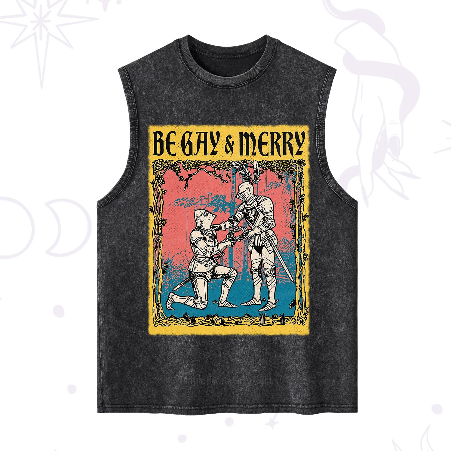 Purplehecate Be Gay Merry Medieval Knights Washed Tank