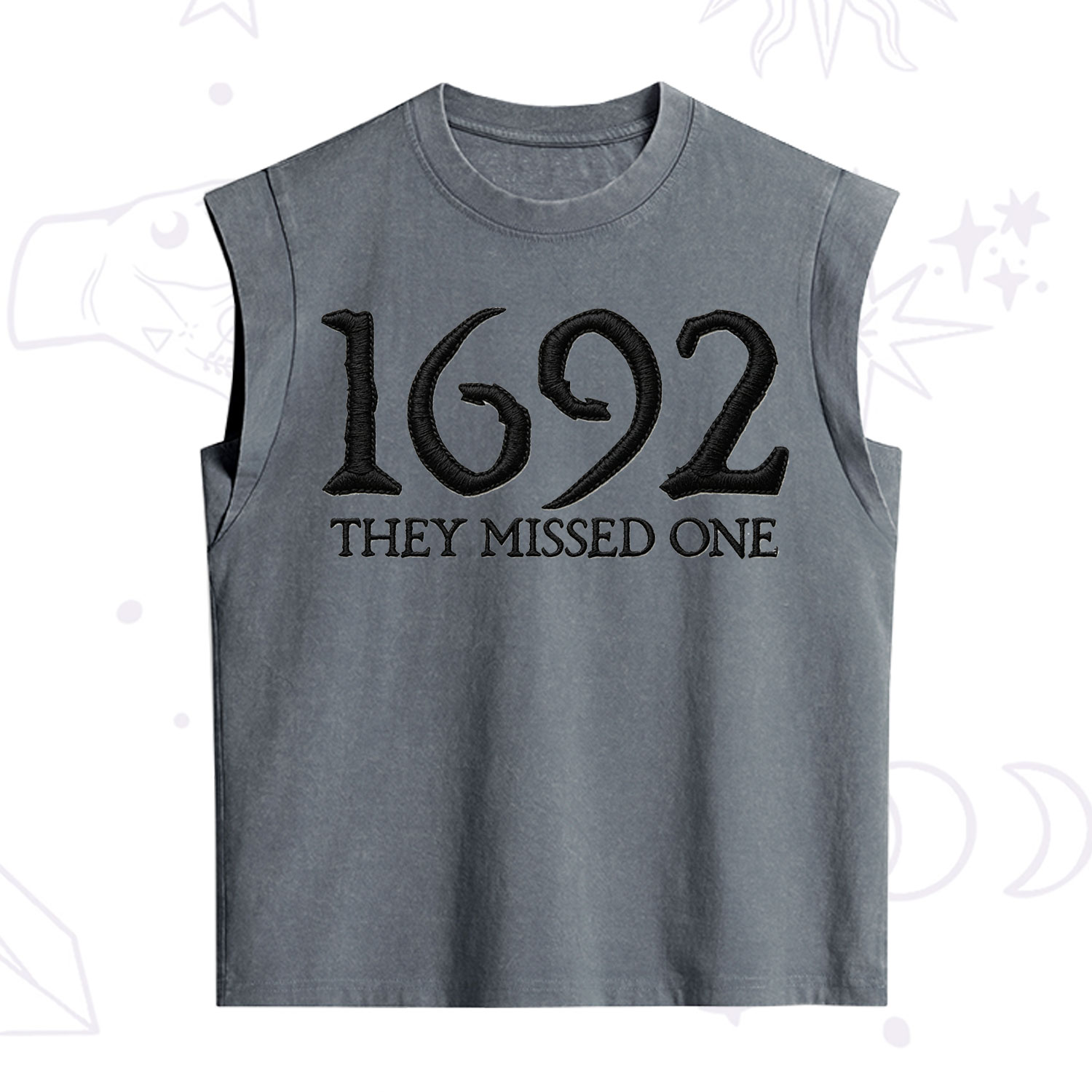 Purplehecate 1692 They Missed One Embroidered Vintage Washed Tank