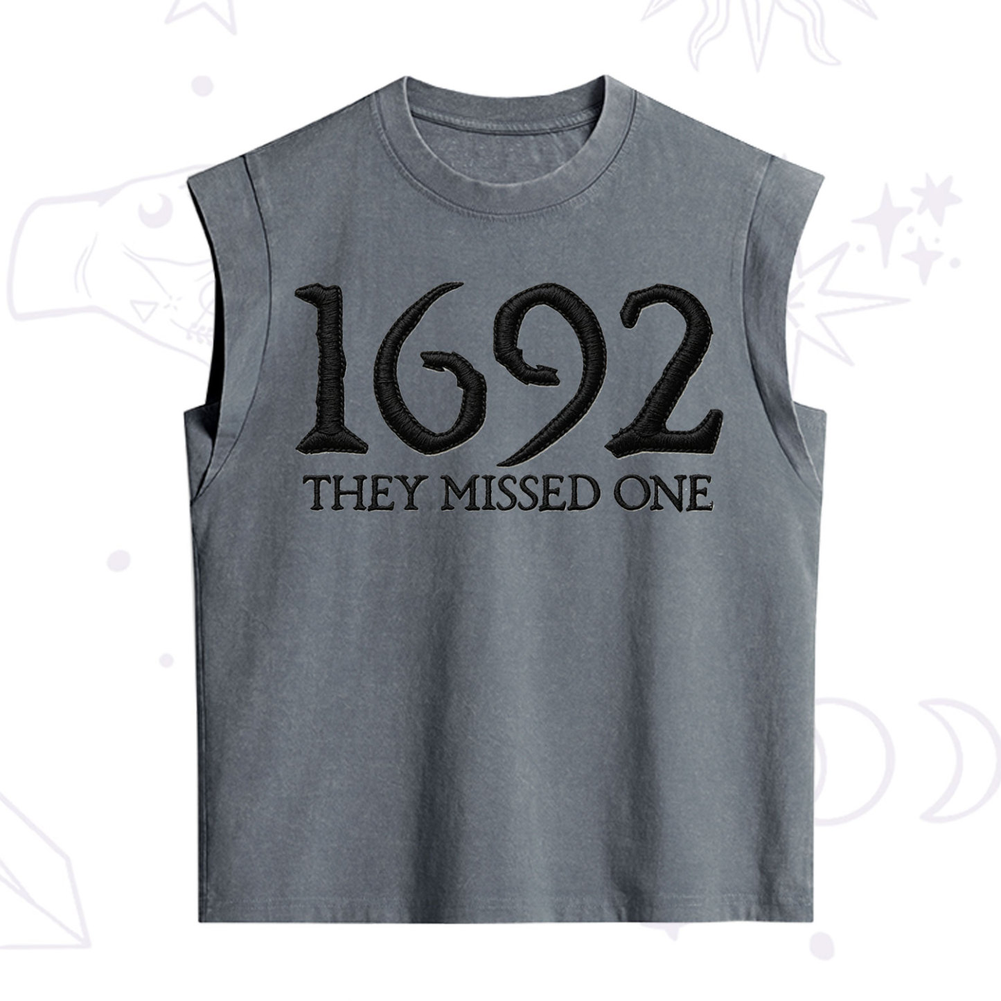 Purplehecate 1692 They Missed One Embroidered Vintage Washed Tank