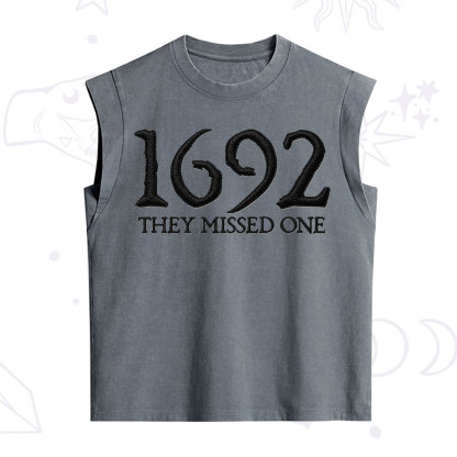 Purplehecate 1692 They Missed One Embroidered Vintage Washed Tank