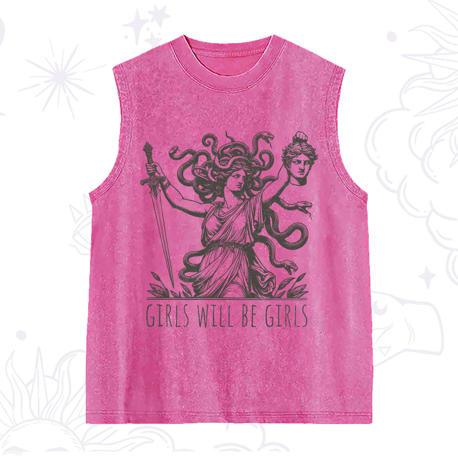 Purplehecate Girls Will Be Girls Medusa Washed Tank