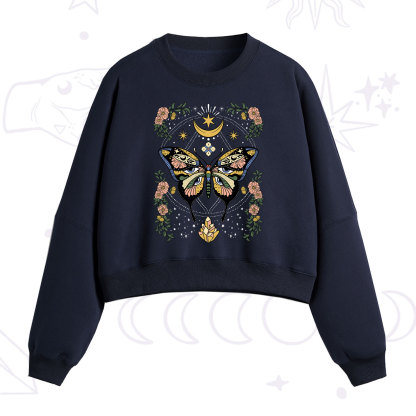 Purplehecate I Am Opening Crop Sweatshirt