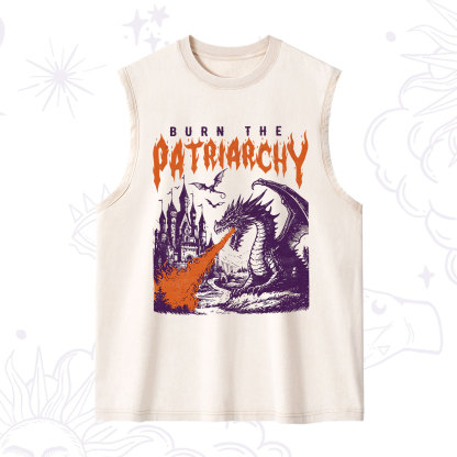 Purplehecate Burn the Patriarchy Dragon Washed Tank