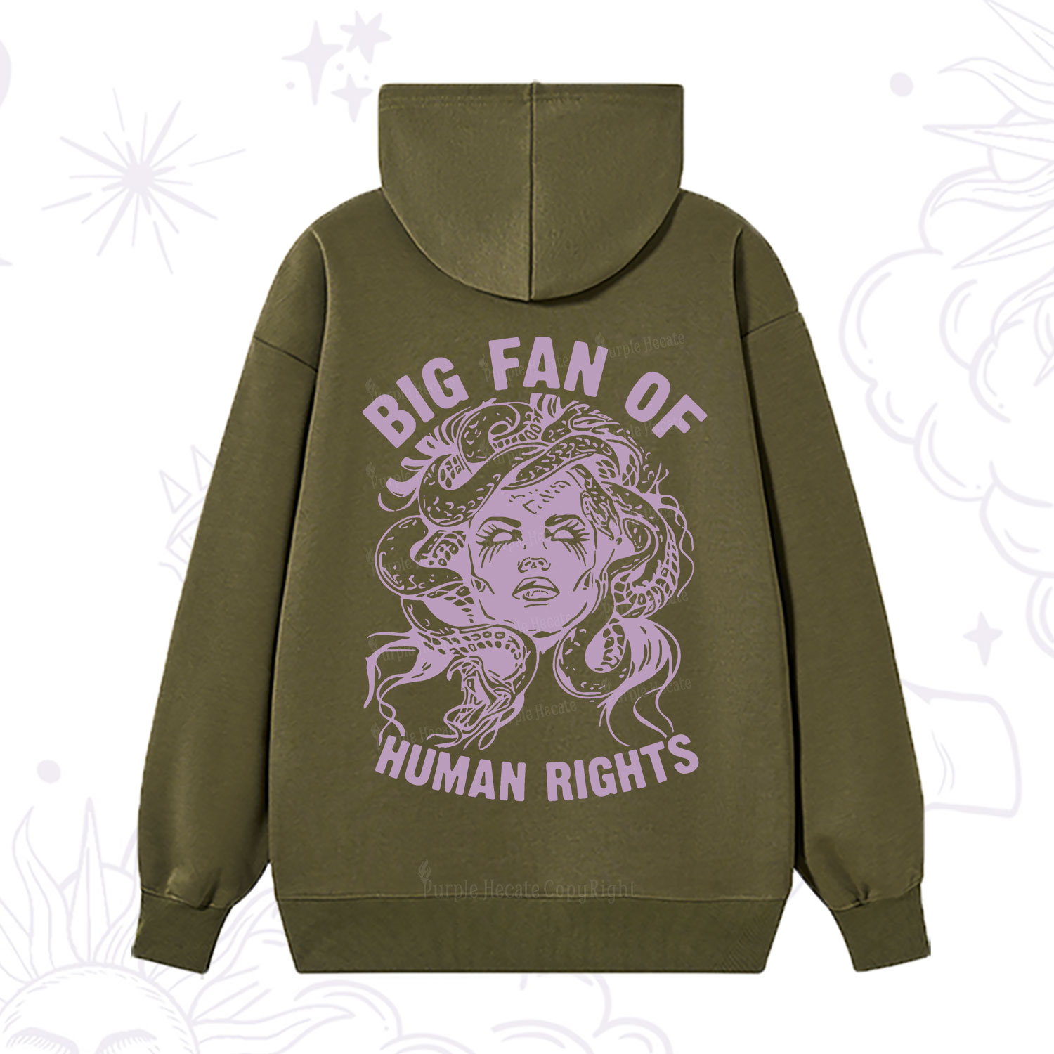 Purplehecate Big Fan of Human Rights Hoodie