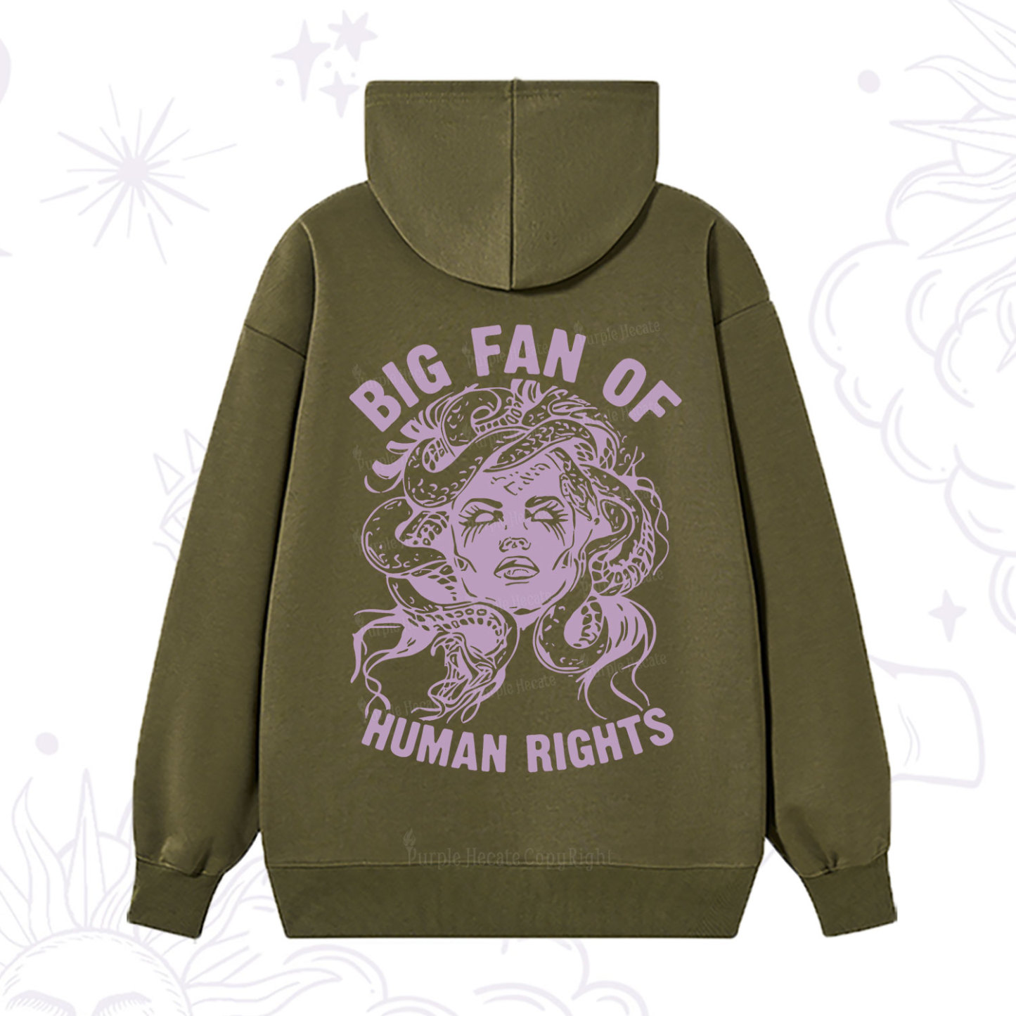 Purplehecate Big Fan of Human Rights Hoodie