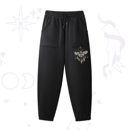 Purplehecate Mystical Luna Moth Fleece Sweatpants