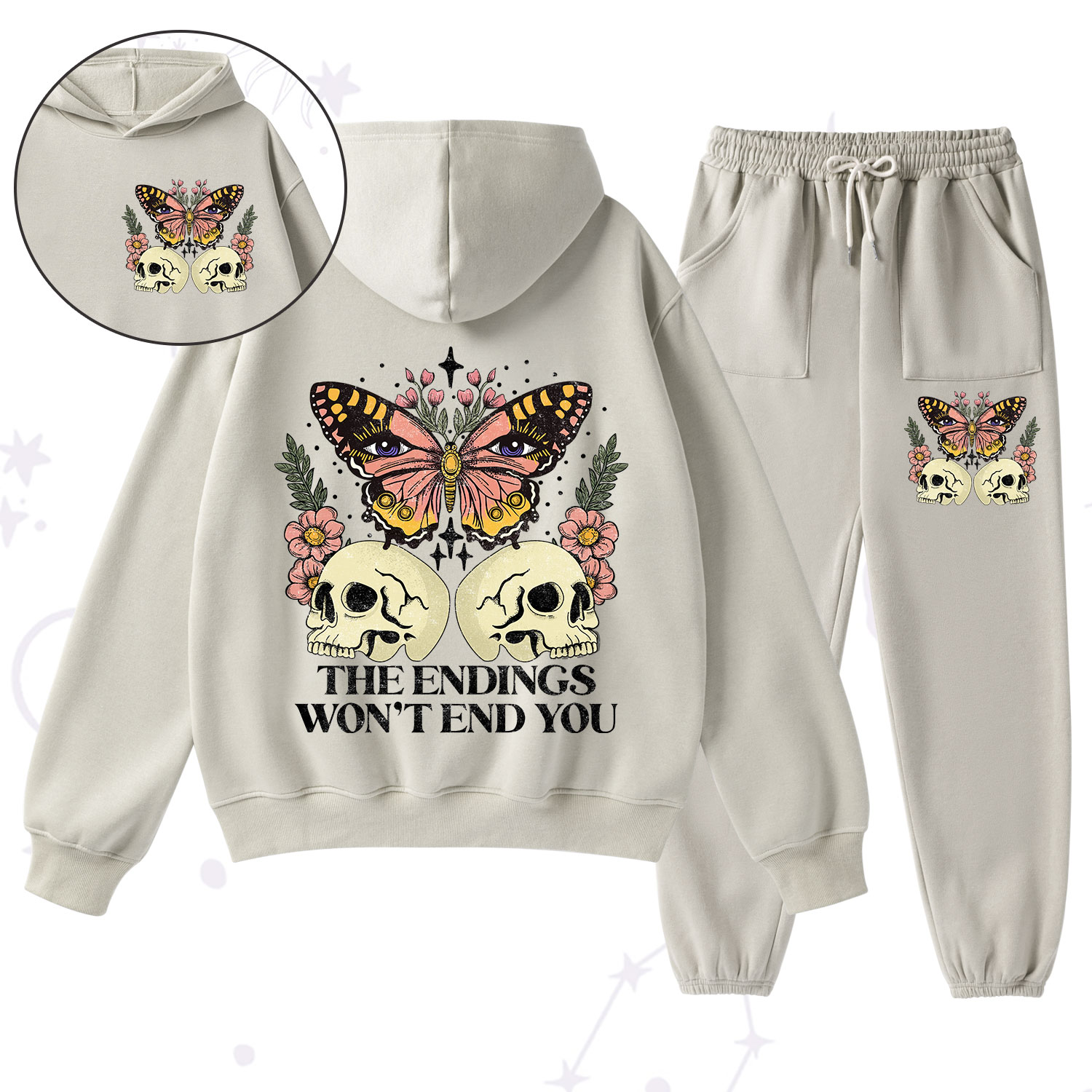 Purplehecate The Endings Won't End You Fleece Hoodie Suit