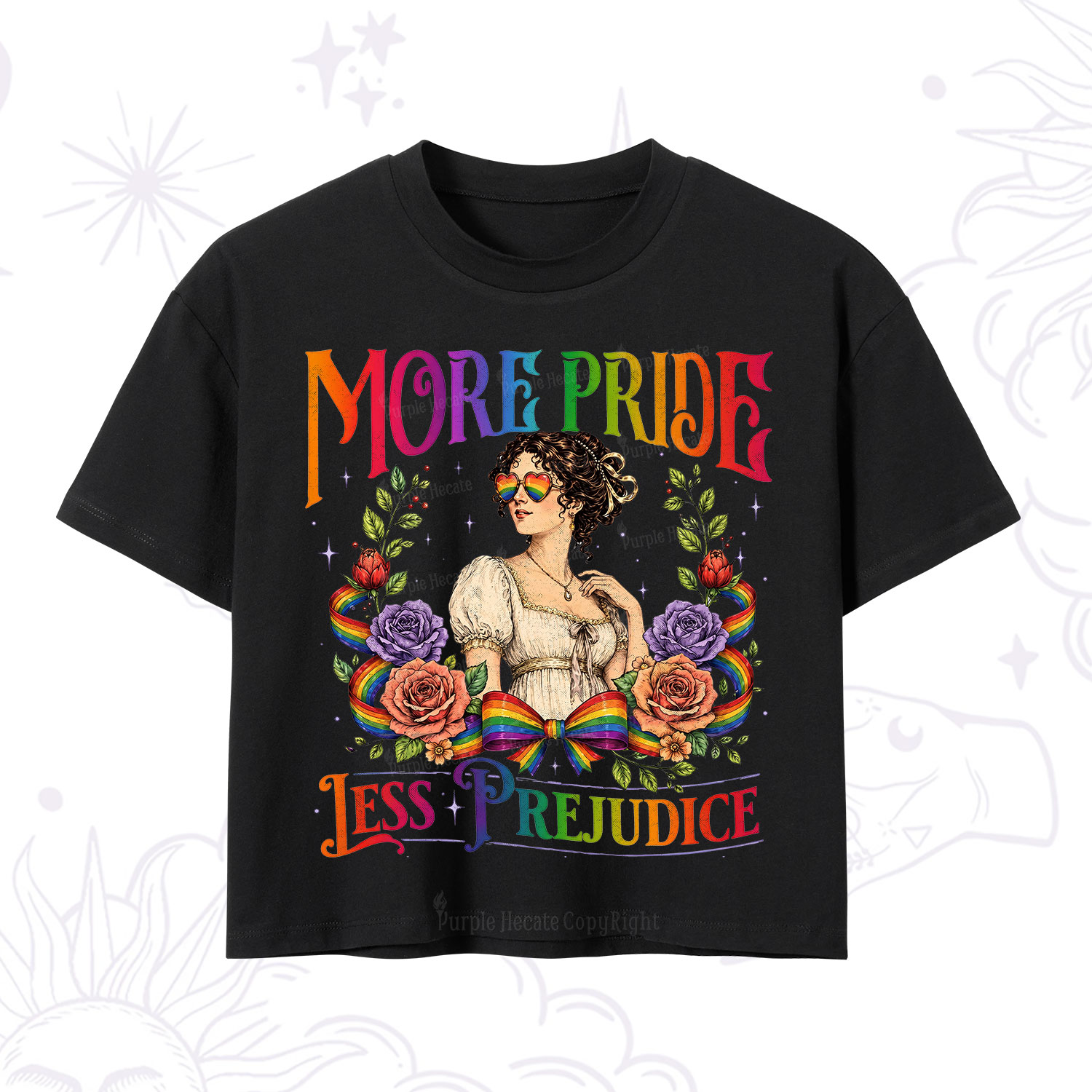 Purplehecate More Pride Less Prejudice Pride Crop T-Shirt