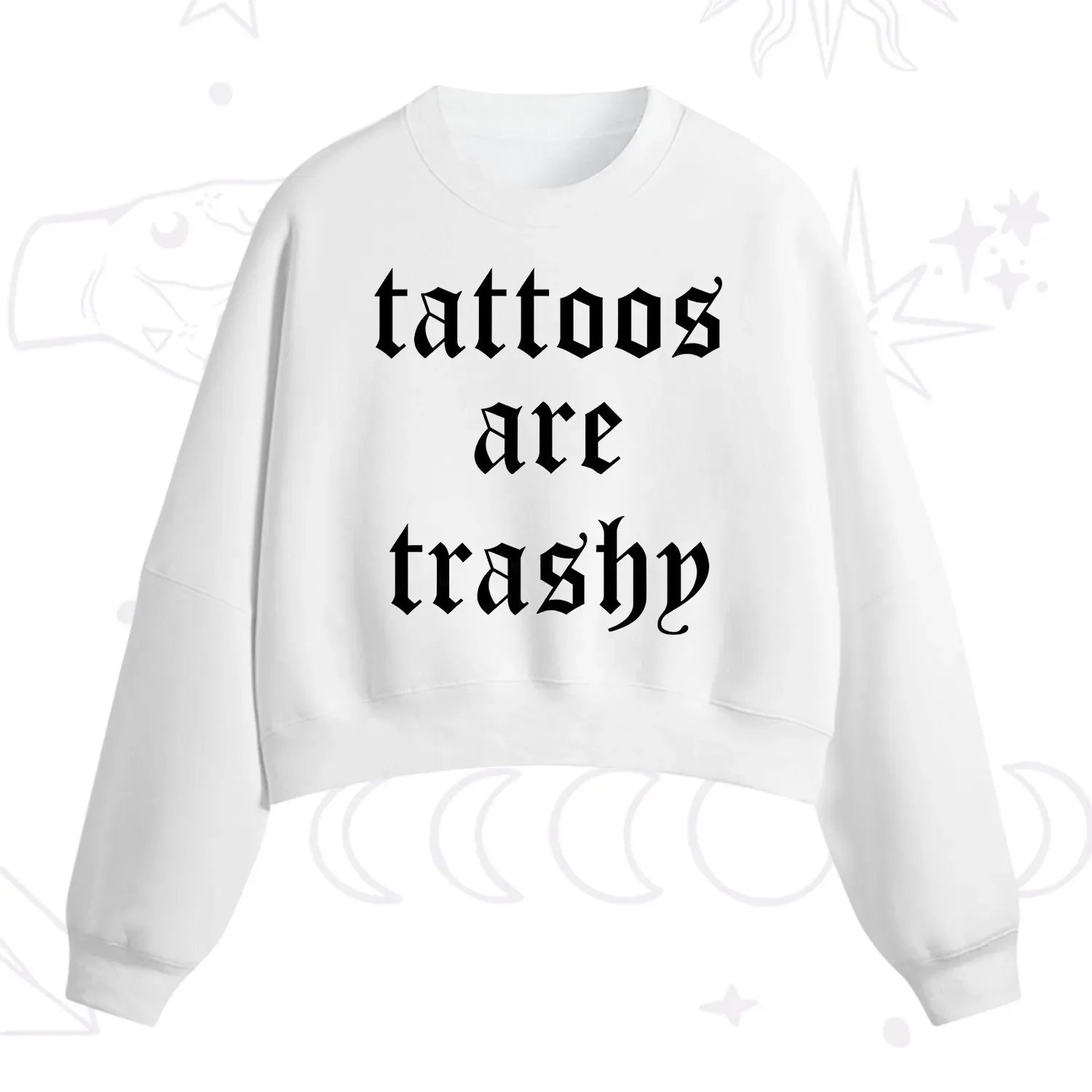 [Copy]Purplehecate Compost Your Enemies Fleece Cropped Sweatshirt