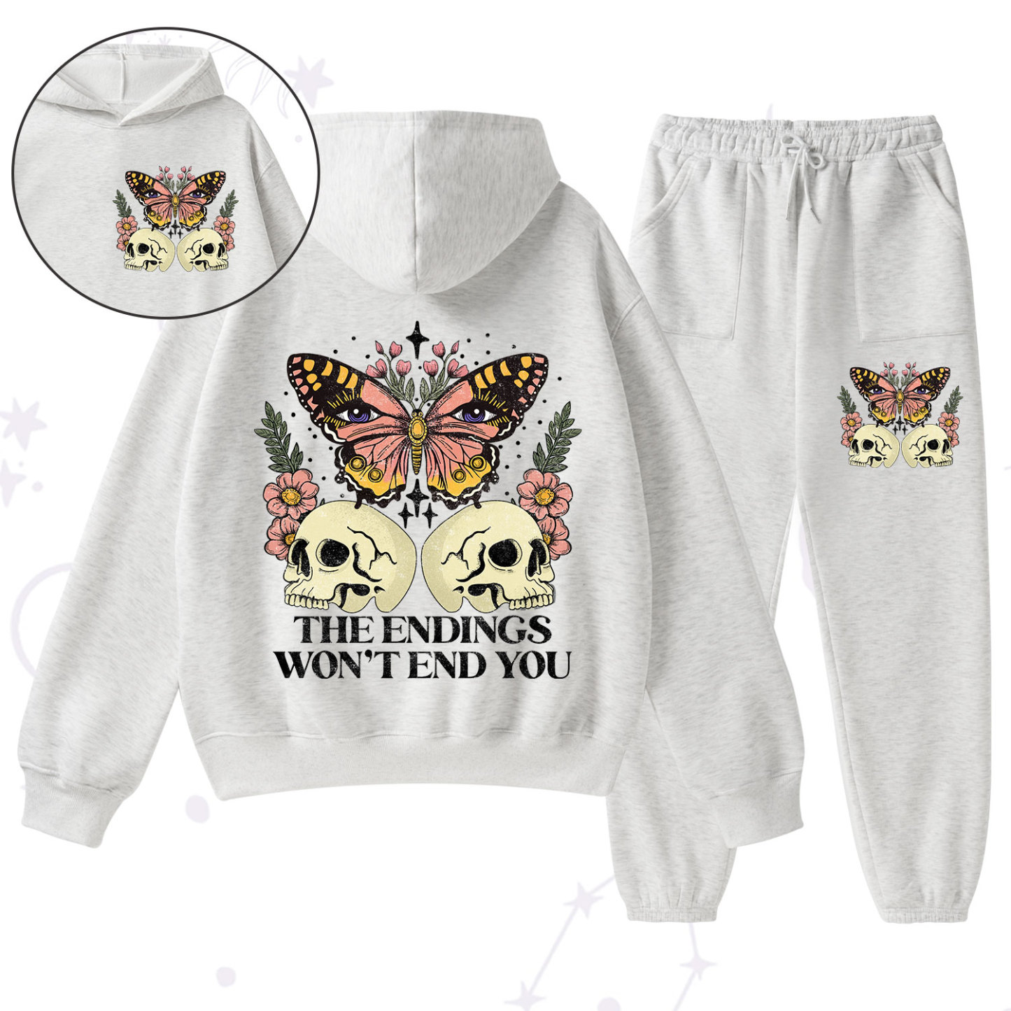 Purplehecate The Endings Won't End You Fleece Hoodie Suit
