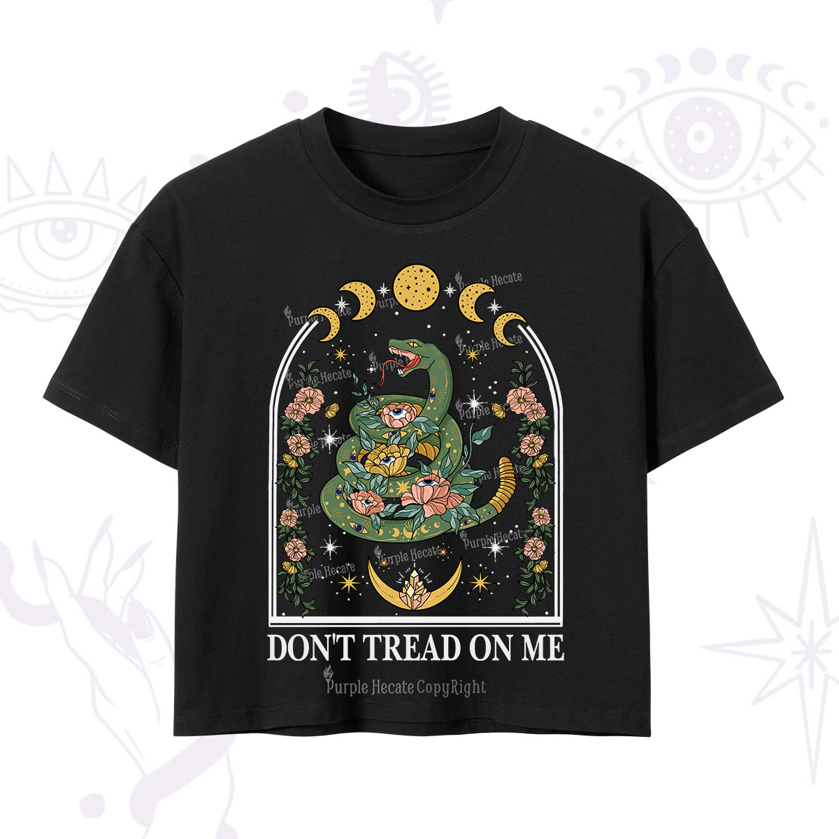 Purplehecate Don't Tread On Me Crop T-Shirt