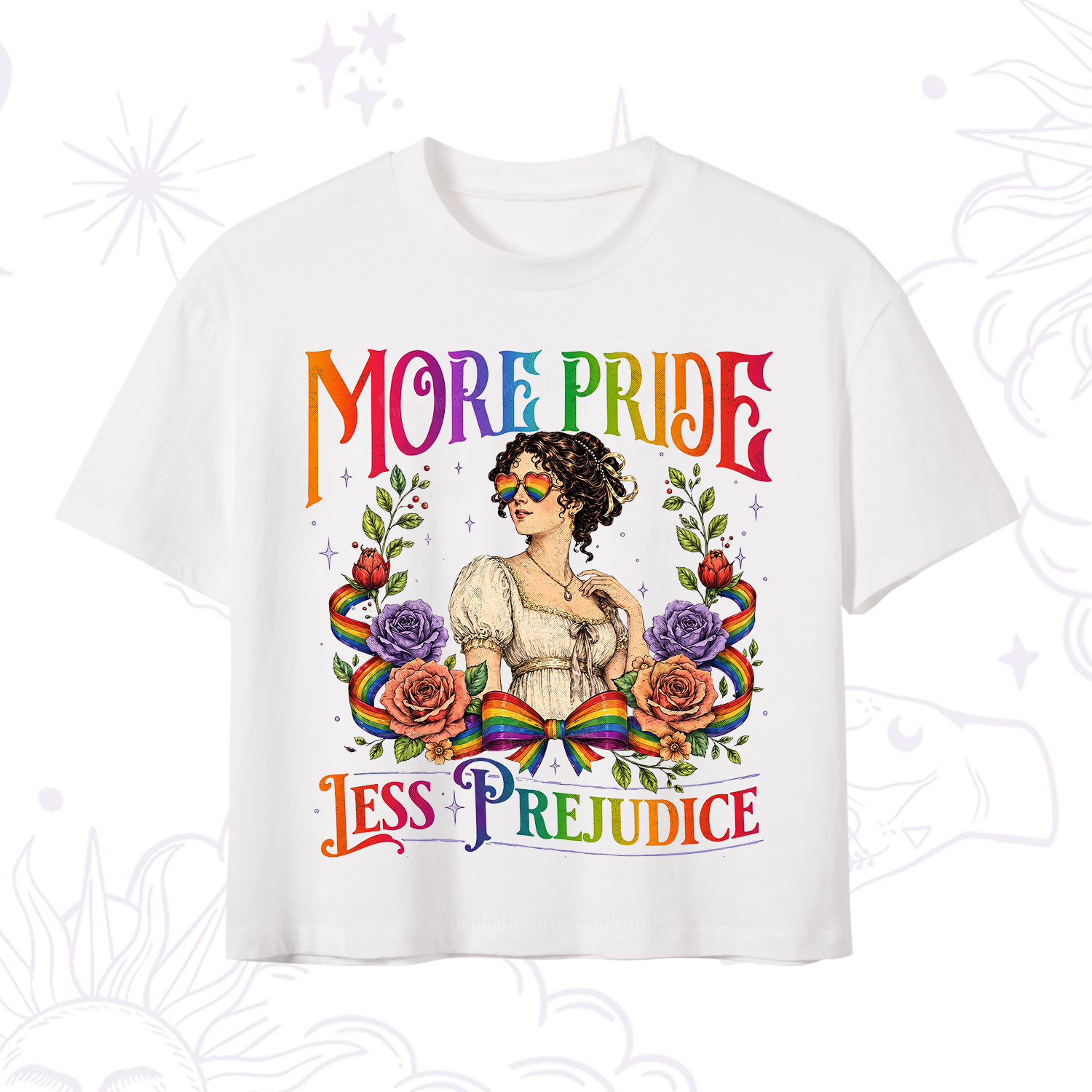 Purplehecate More Pride Less Prejudice Pride Crop T-Shirt