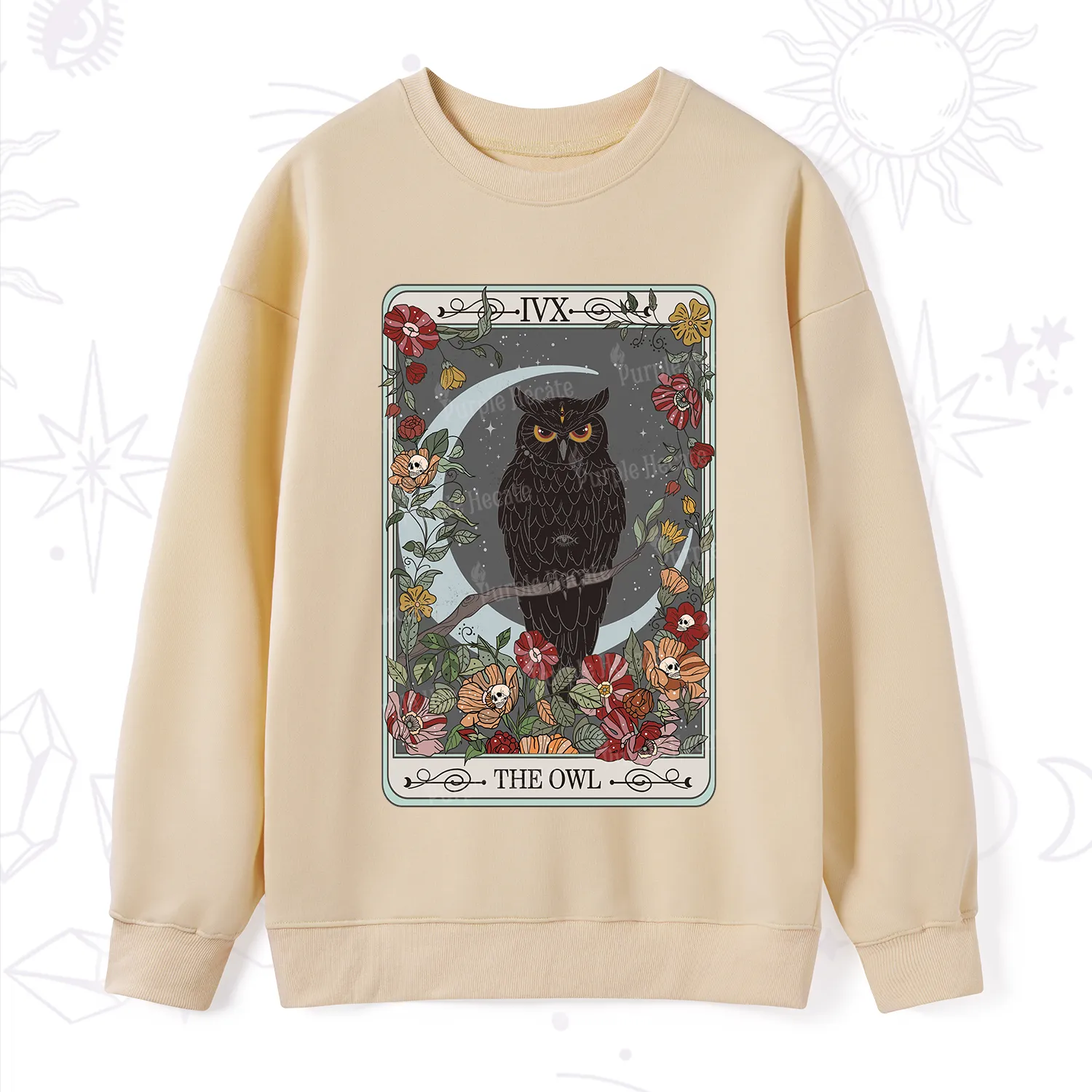 Purplehecate The Owl Tarot Sweatshirt