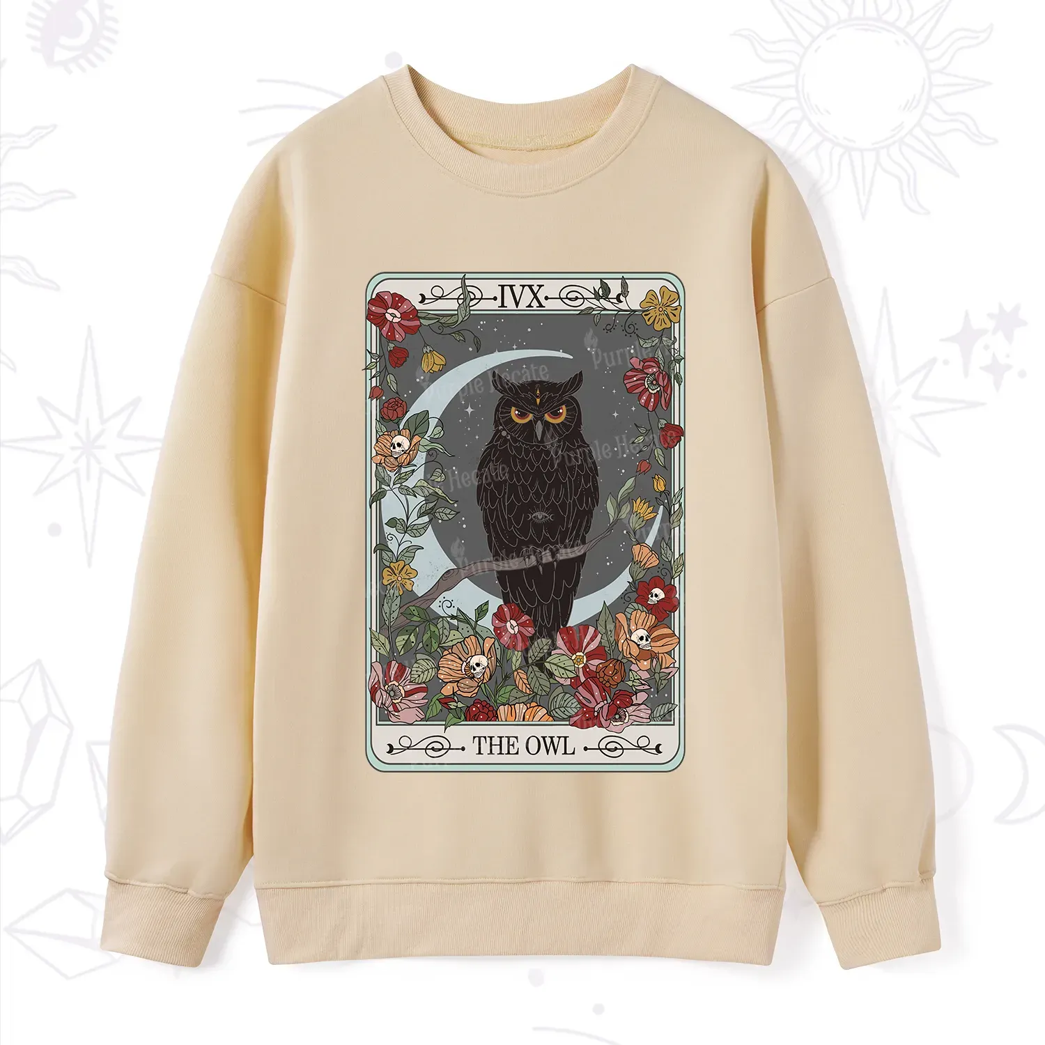 Purplehecate The Owl Tarot Sweatshirt