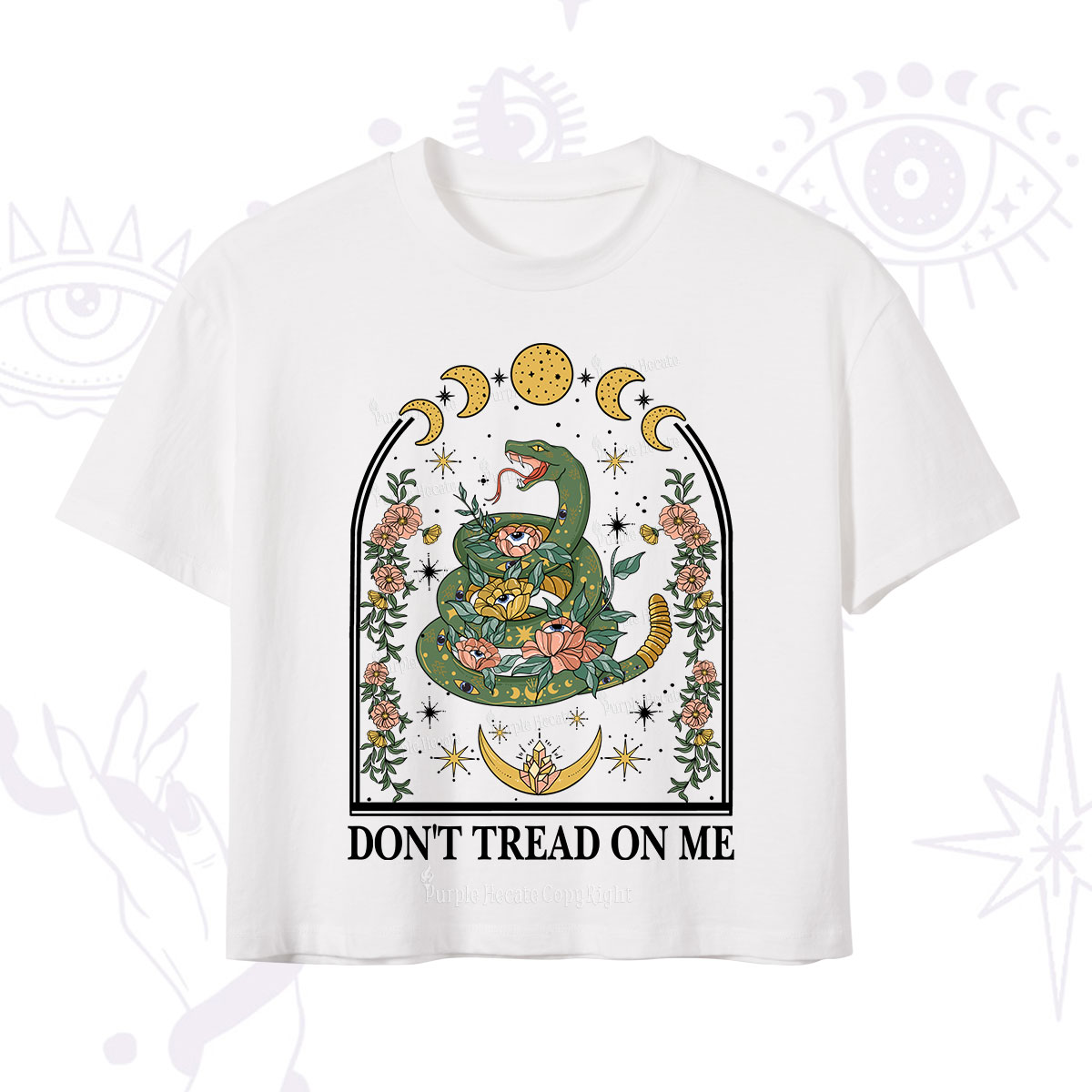 Purplehecate Don't Tread On Me Crop T-Shirt