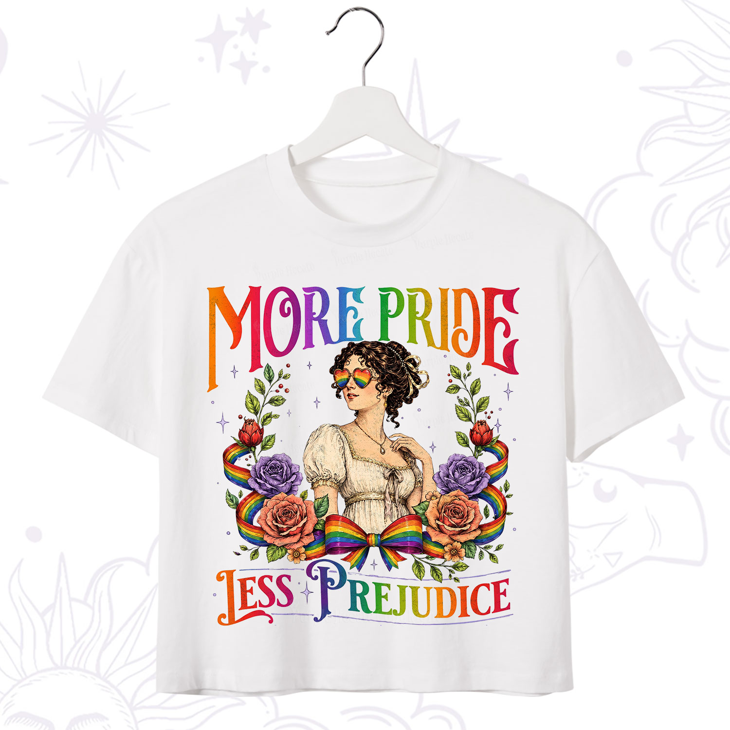 Purplehecate More Pride Less Prejudice Pride Crop T-Shirt