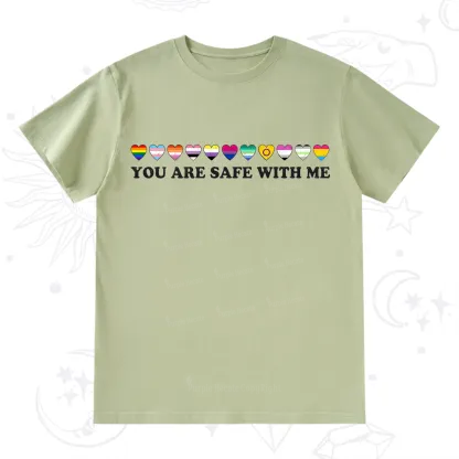Purplehecate You Are Safe With Me Pride T-Shirt