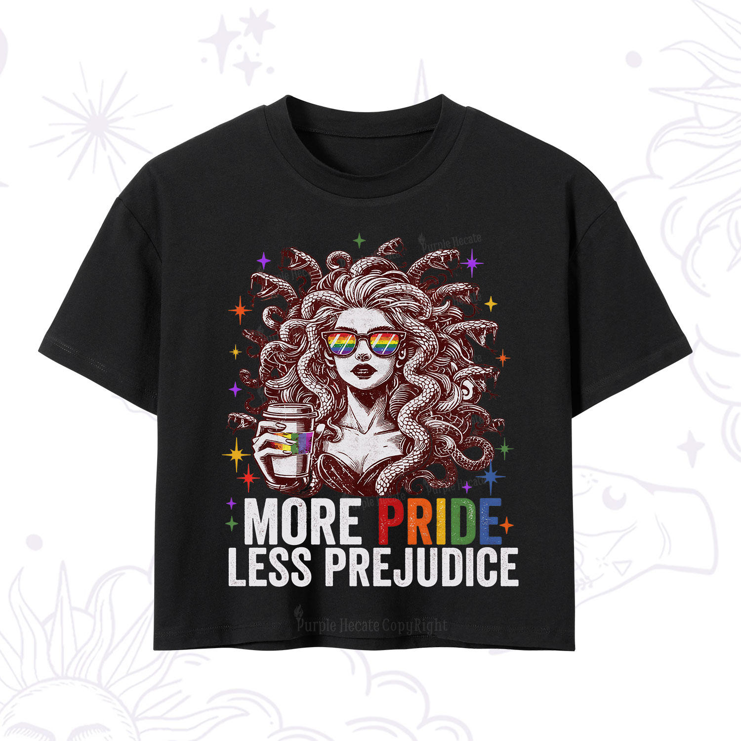 Purplehecate More Pride Less Prejudice Medusa Crop T-Shirt