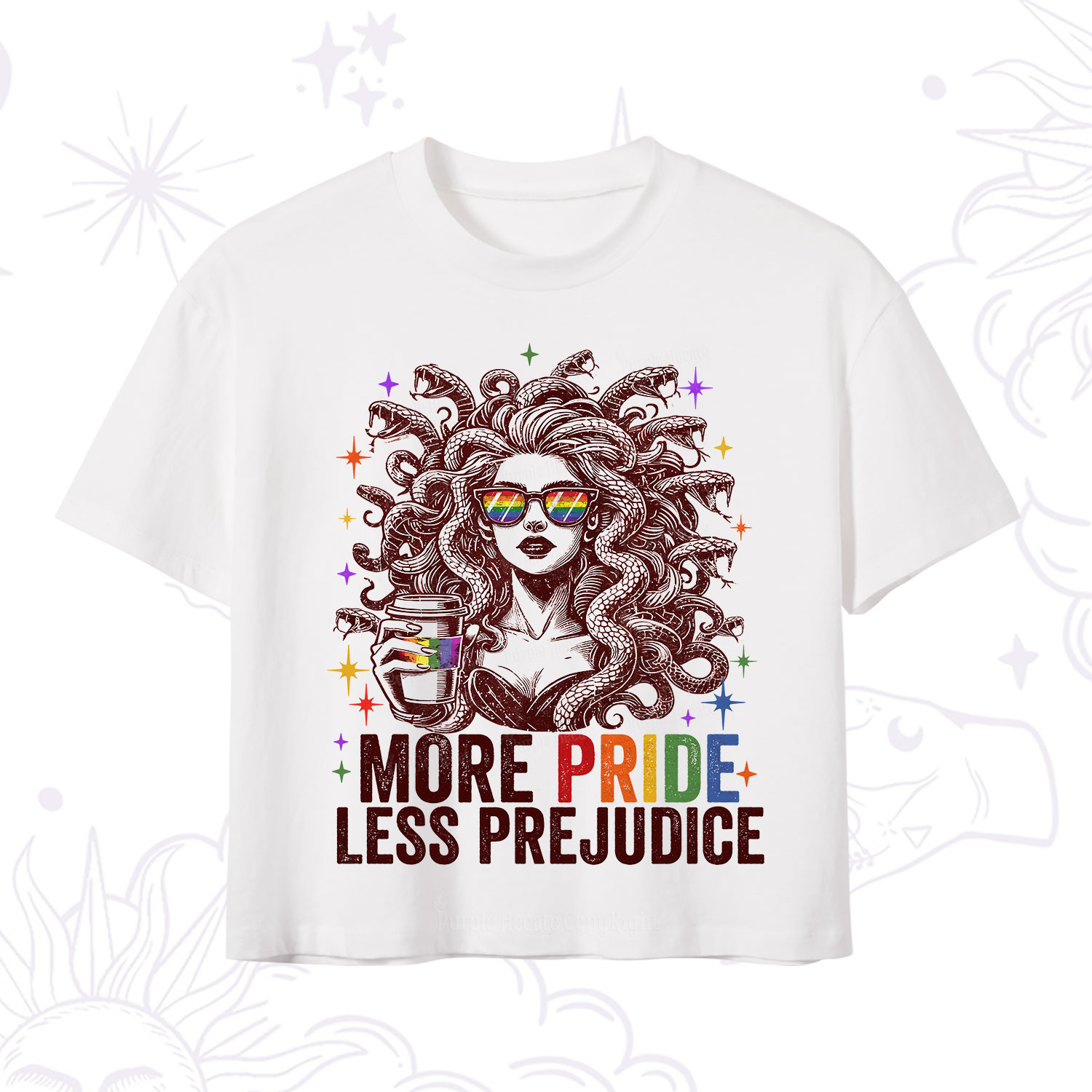 Purplehecate More Pride Less Prejudice Medusa Crop T-Shirt